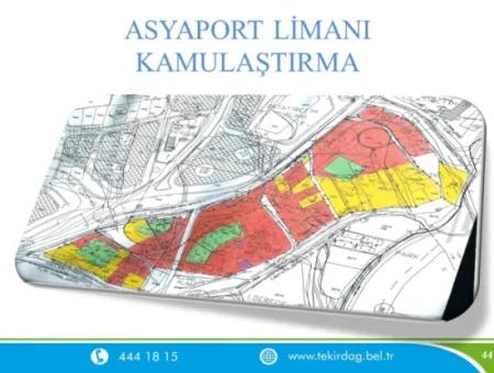 A Commercial And Industrial Area Of 13.600 M2 For Sale Is Located In A Strategic Location, Close To Tekirdağ Süleymanpaşa Barbaros Asyaport Port
