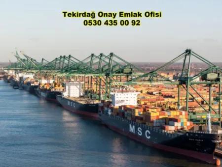 A Commercial And Industrial Area Of 13.600 M2 For Sale Is Located In A Strategic Location, Close To Tekirdağ Süleymanpaşa Barbaros Asyaport Port