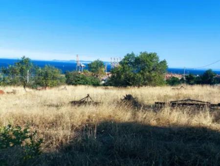 590 M2 Plot Of Land With Full Sea View In Tekirdag Barbarossa, Suitable For 3 Villas!
